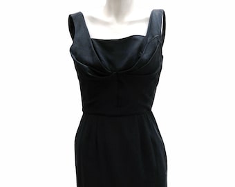 Rembrandt 1950s Vintage Little Black Dress, UK8-10