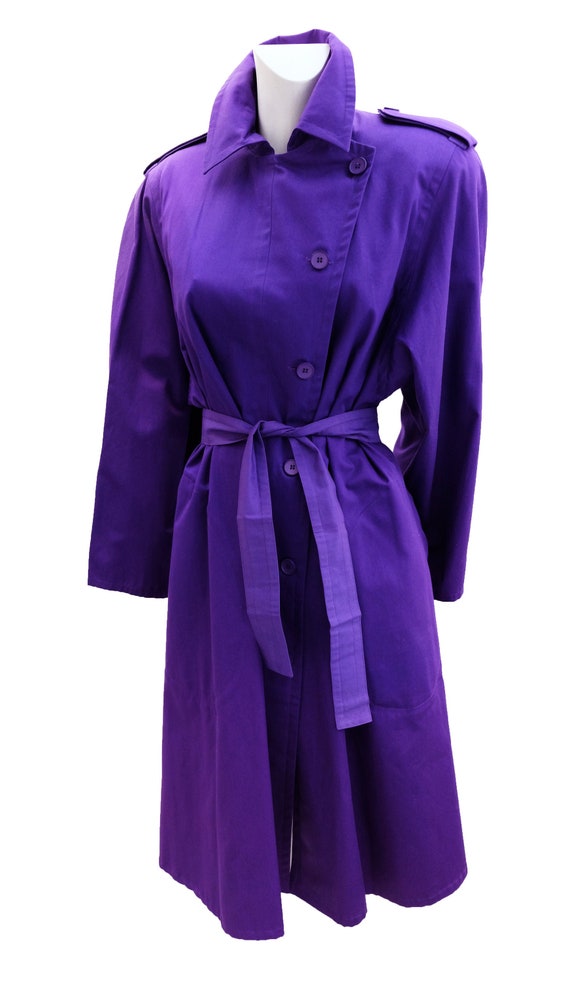 Balenciaga Vintage Raincoat in Purple Cotton UK12-14 | Etsy