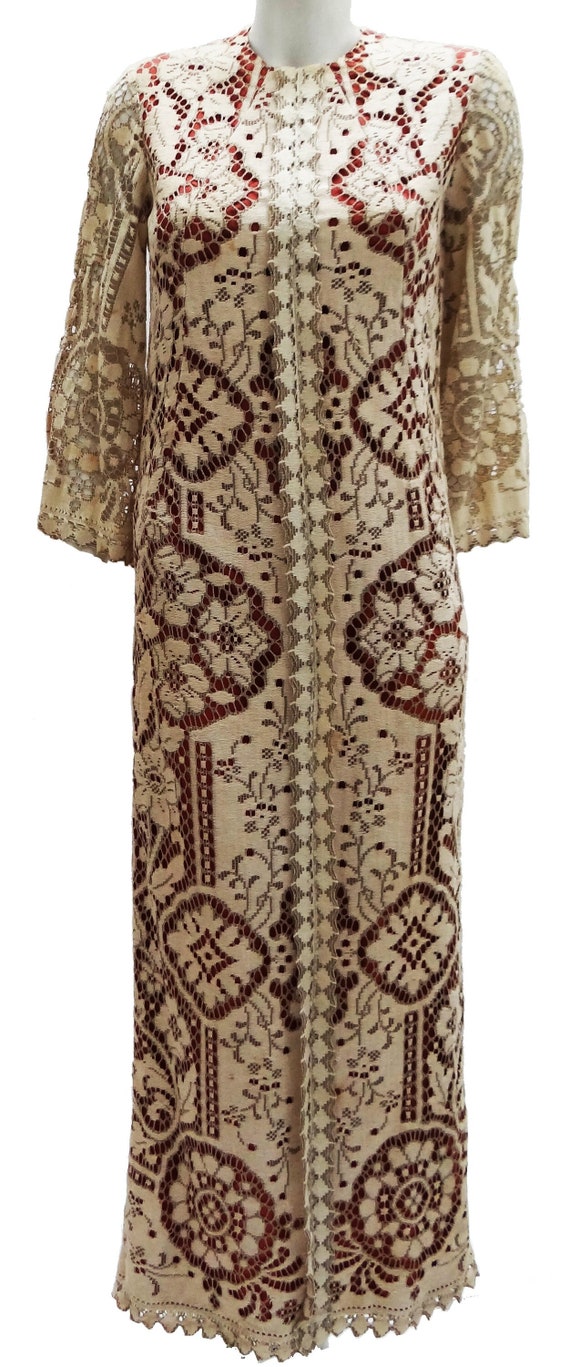 Quorum 1960s vintage Kaftan-style Lace Maxi Dress… - image 2