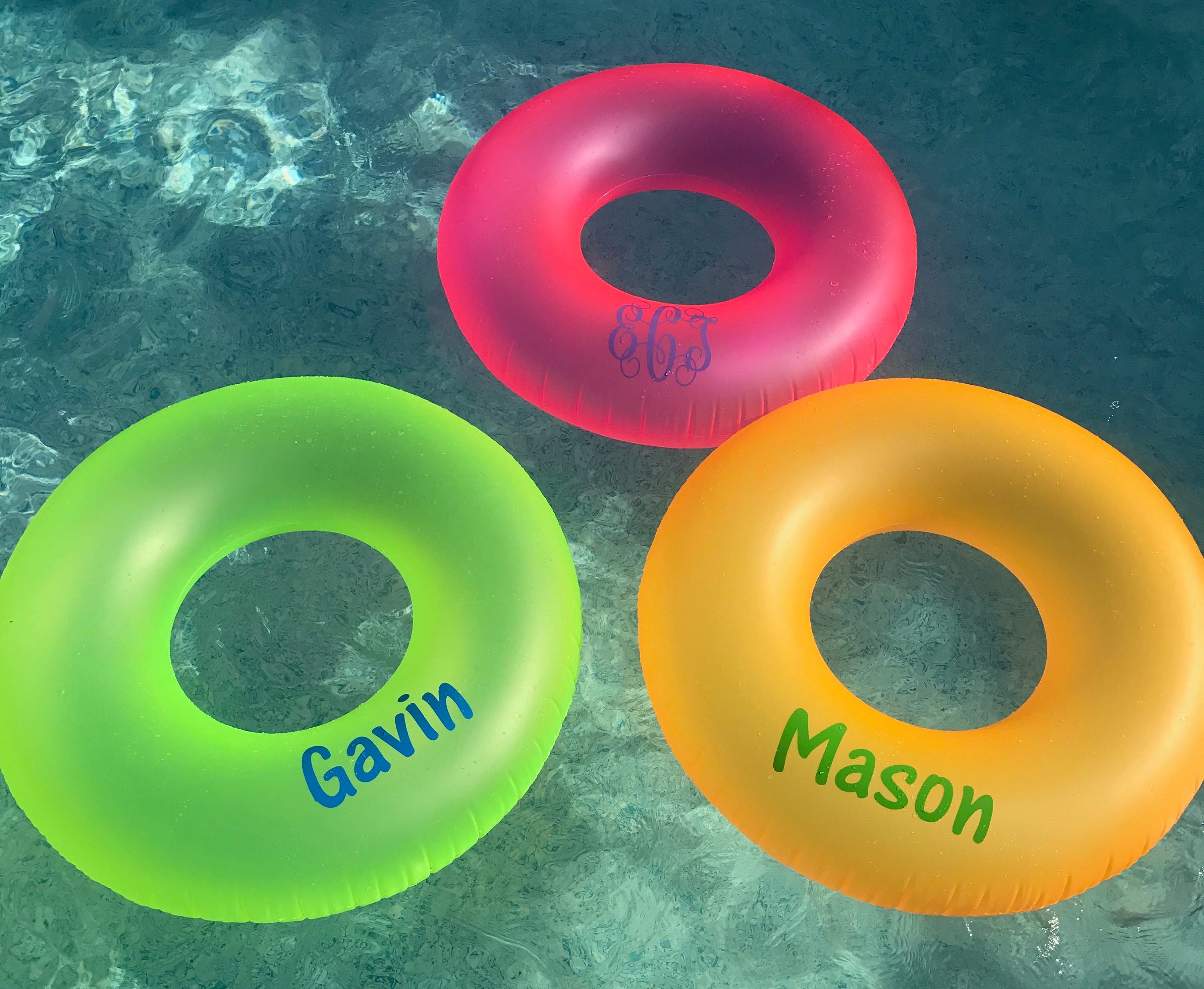 monogrammed pool floats