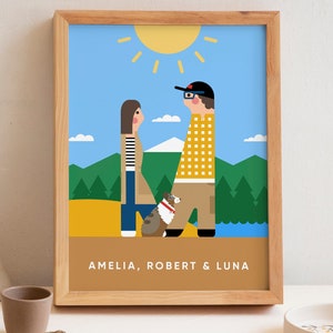 Faceless Portrait, Custom Digital Couple Portrait From Photo, Long Distance Couple Gift for Him, Her, Best Friend Portrait, Digital Download