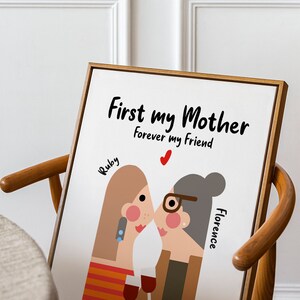 Long Distance Mom and Daughter Gift, Personalized Moving Away Gift For Mother's Day, Personalised Mothers Keepsake, Digital Download image 8