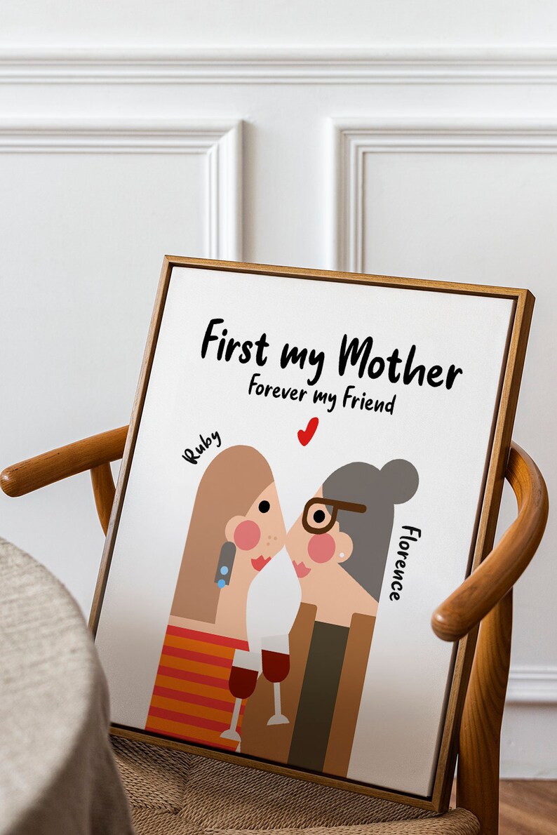 Long Distance Mom and Daughter Gift, Personalized Moving Away Gift For Mother's Day, Personalised Mothers Keepsake, Digital Download image 8