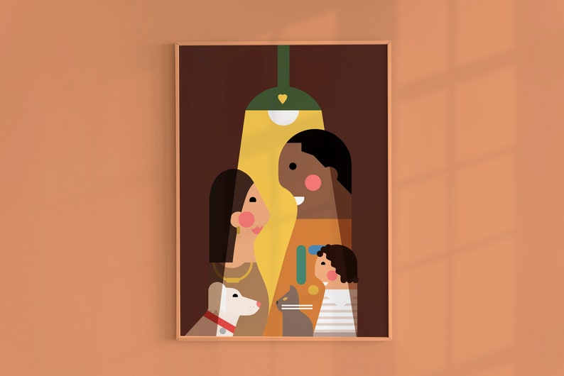 Myminifam's Digital Family Portrait - Colorful, Printable, and Customizable