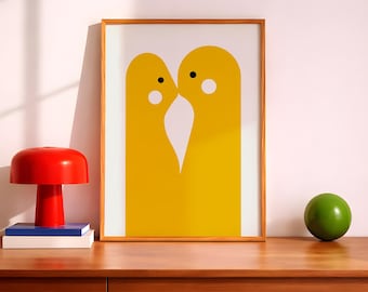 Anniversary Gift Couple Wall Art, Romantic Minimalist Poster, Love Print for Couples (Digital Download)