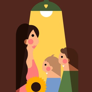 Portrait de famille en dessin animé personnalisé carte de vœux drôle de caricature, téléchargement numérique image 7