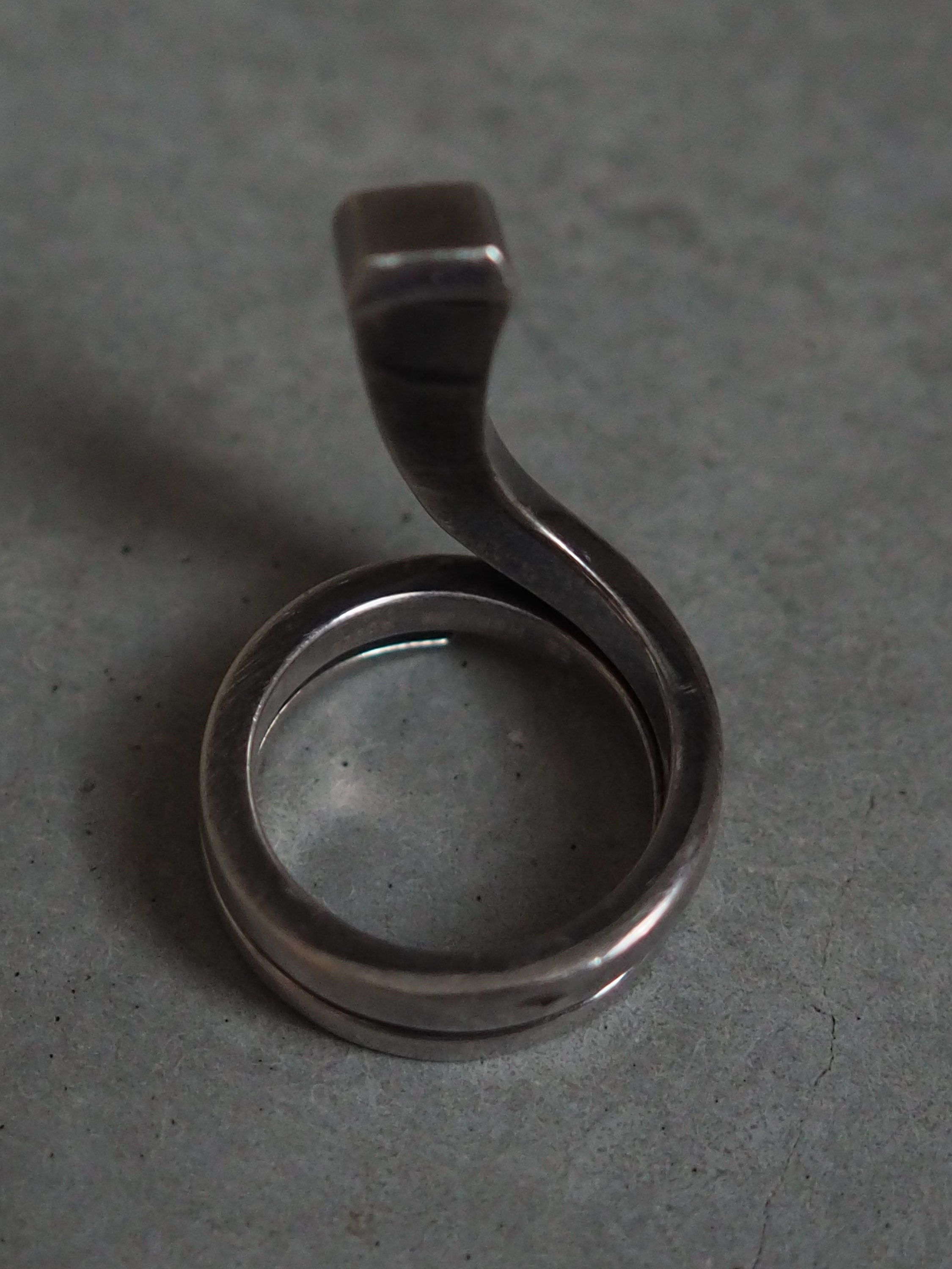 HERMES Clou De Forge Ring SV 925 Silver Size (US) 6.0