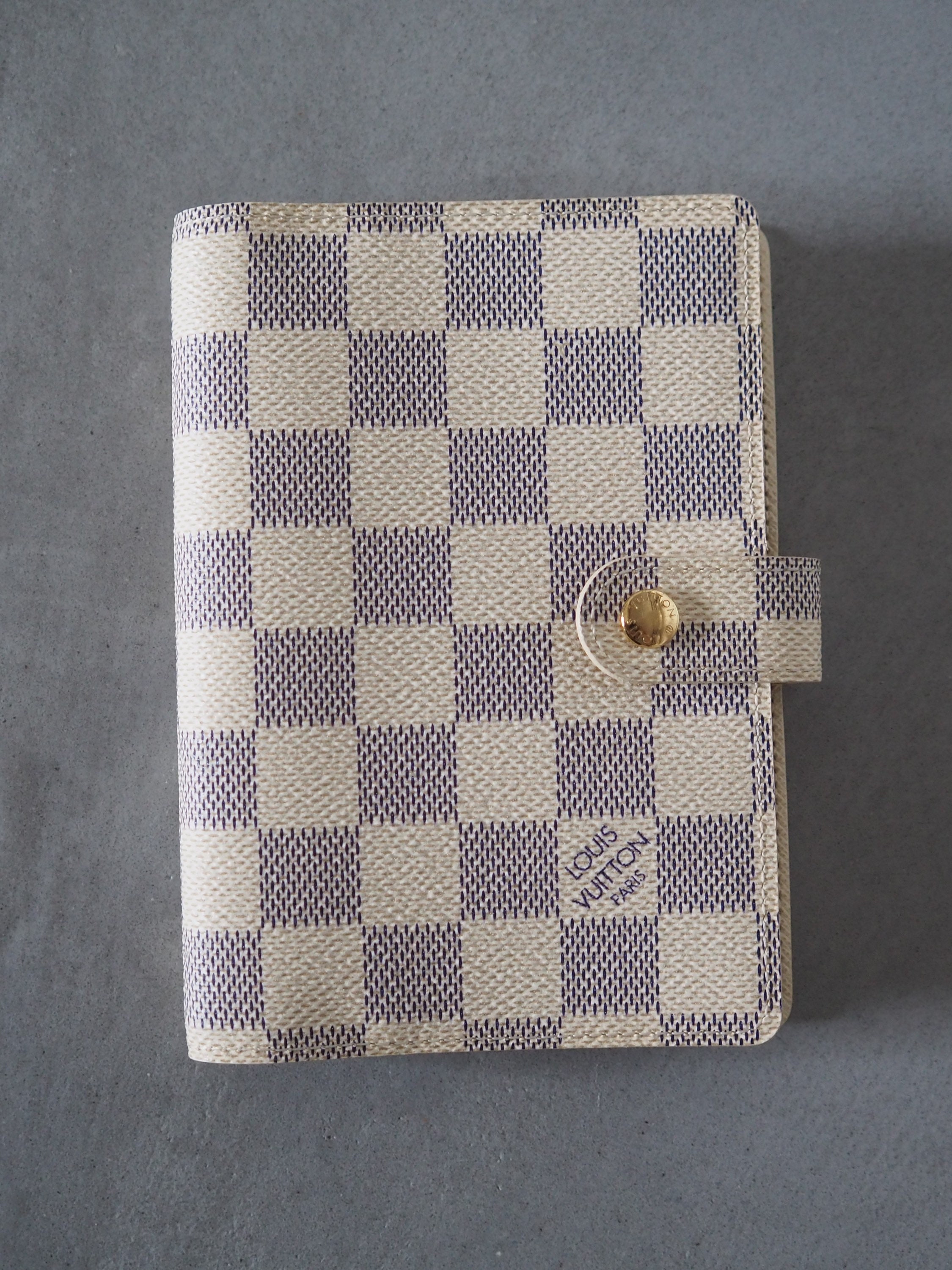 LOUIS VUITTON Damier Azur Agenda PM Day Planner Cover Lv - Etsy