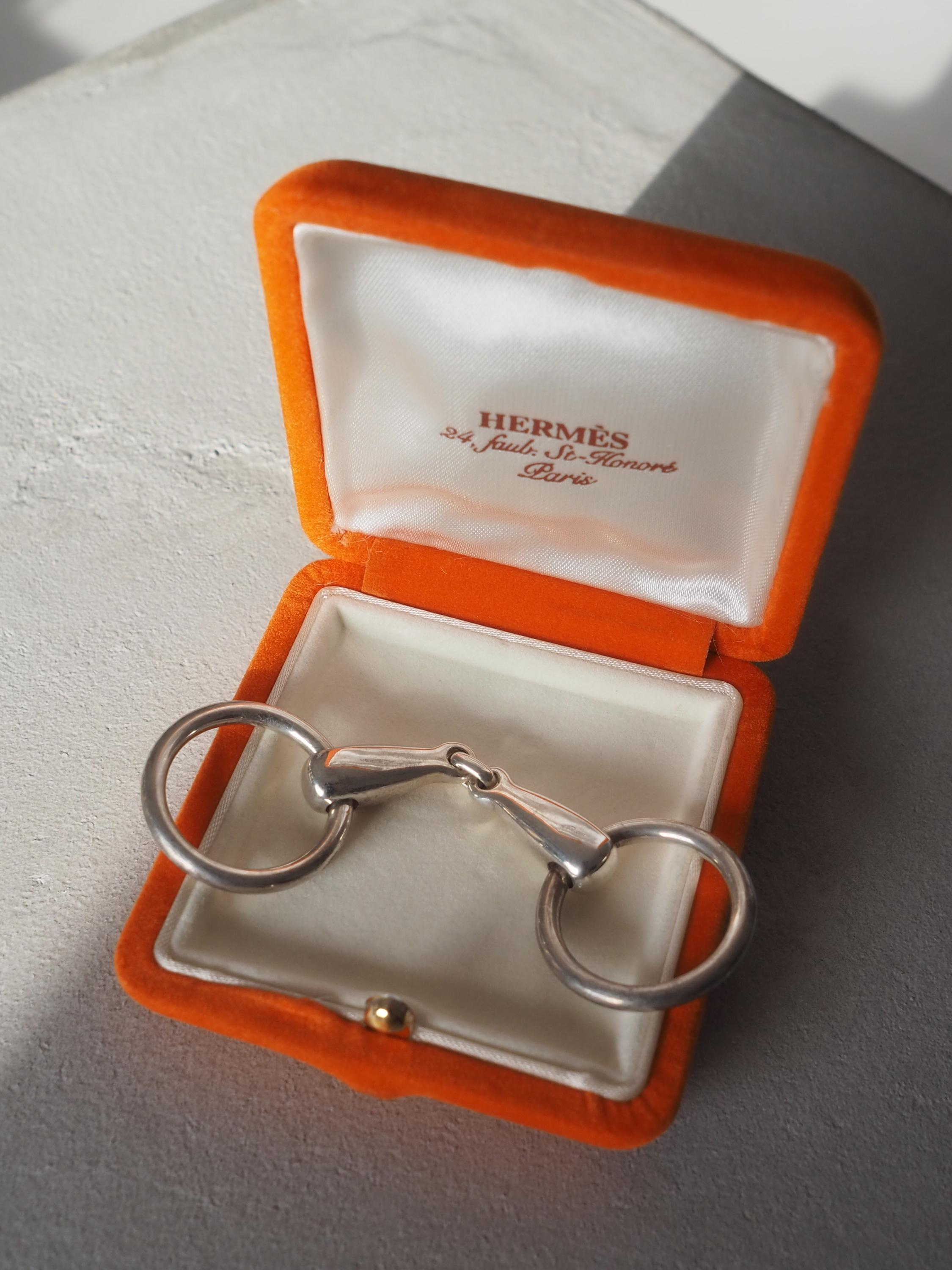 HERMES Horse Bit Key Ring SV 925 Silver Mors De Course HERMES Horse Bit Key Ring SV 925 Silver Mors De Course