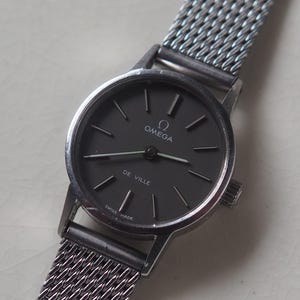 OMEGA Geneve Watch Silver Color Stainless steel Ladies Vintage Antique Authentic