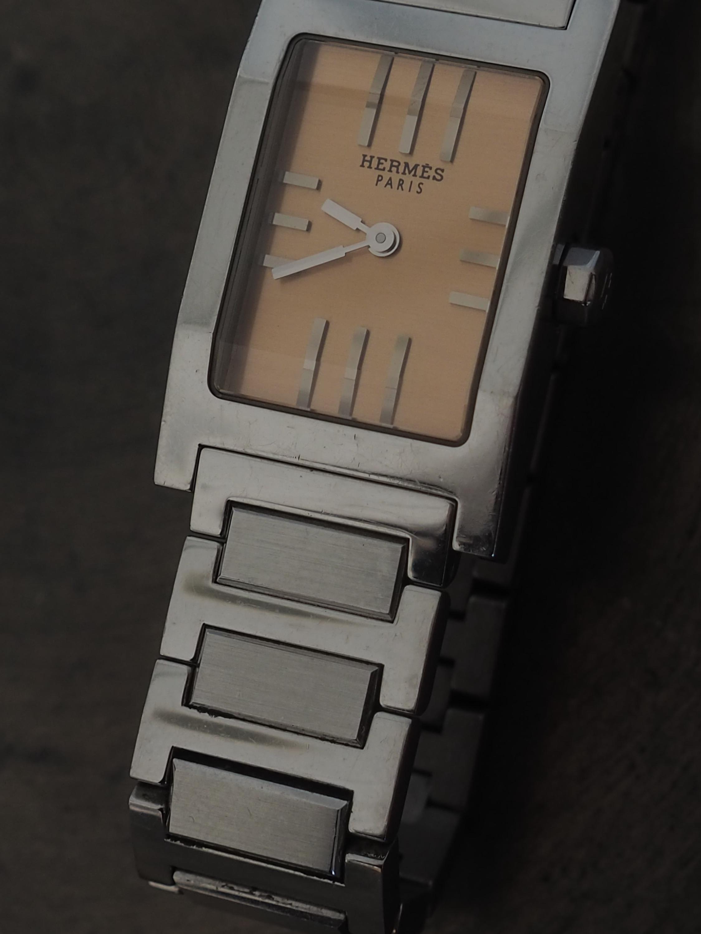 HERMES タンデムウォッチ 腕時計 TA1.210 シルバーカラー ステンレス 