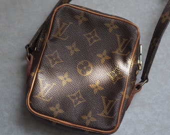 Bolso bandolera Louis Vuitton Danube en lona Monogram marrón y cuero natural