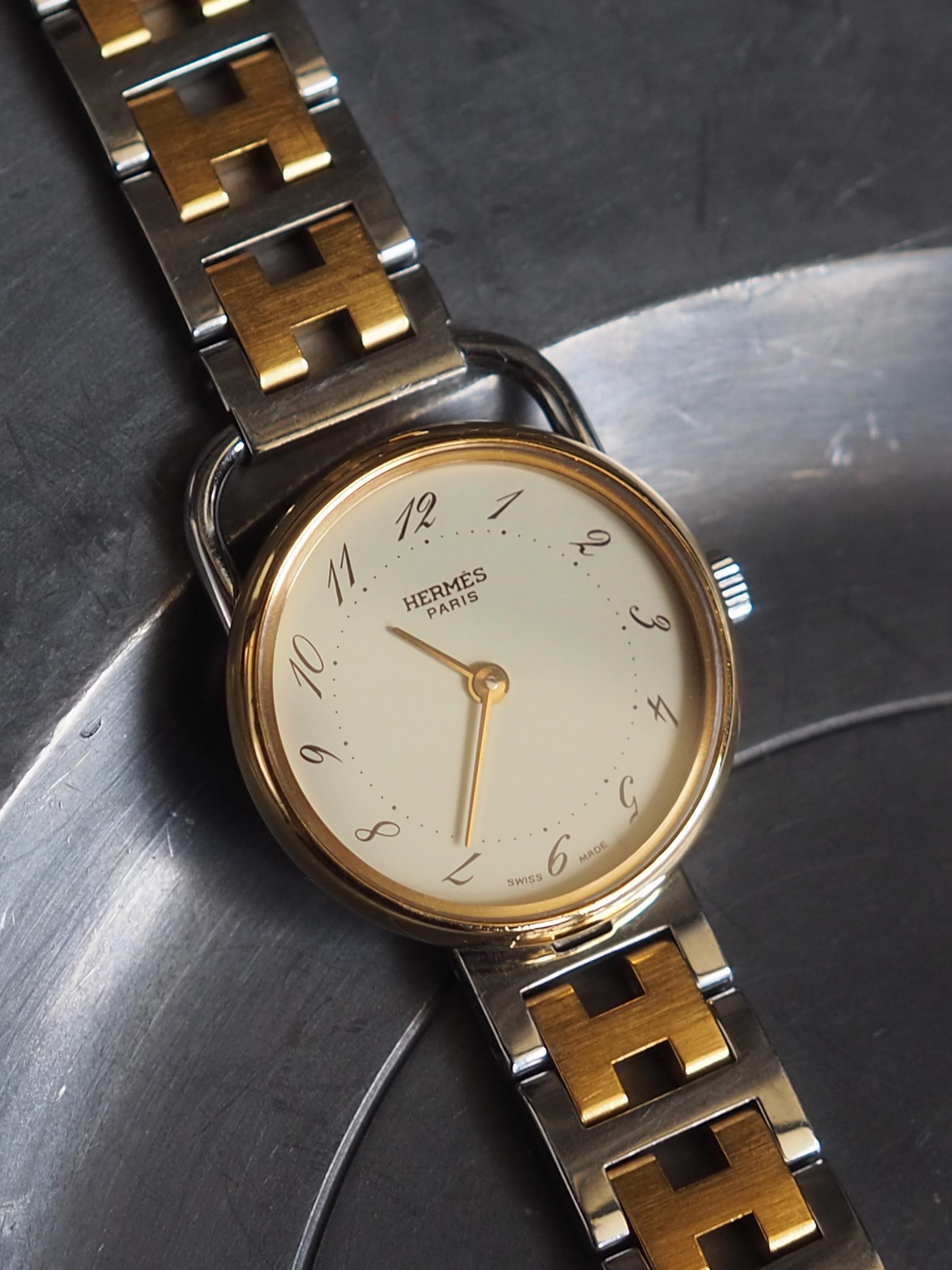 Hermes Gold and Silver Women\'s Watch Clipper watch Hermès Silver in Gold plated - 56574081 main image 4