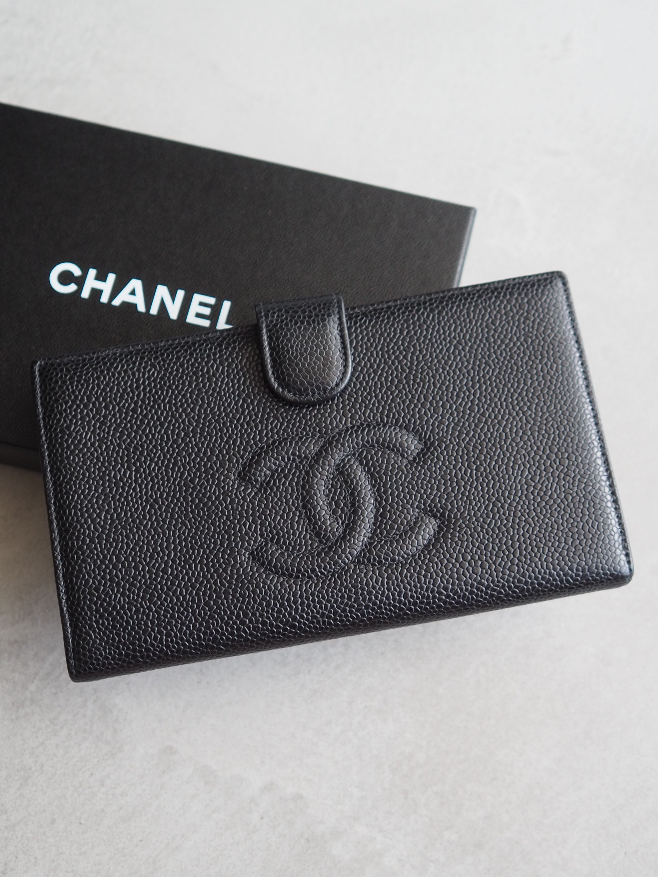 Chanel Timeless French Purse Wallet in Black