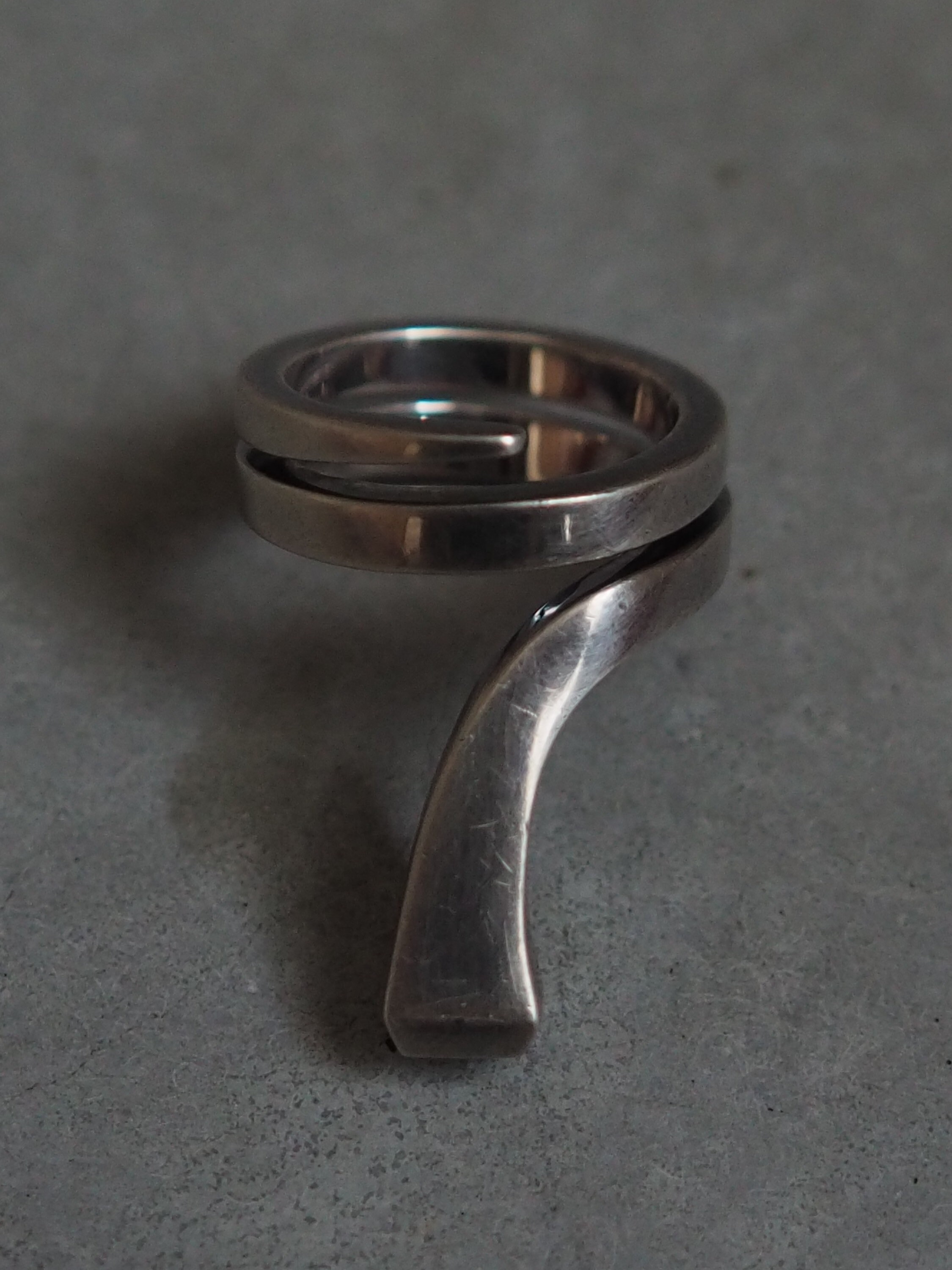 HERMES Clou De Forge Ring SV 925 Silver Size (US) 6.0