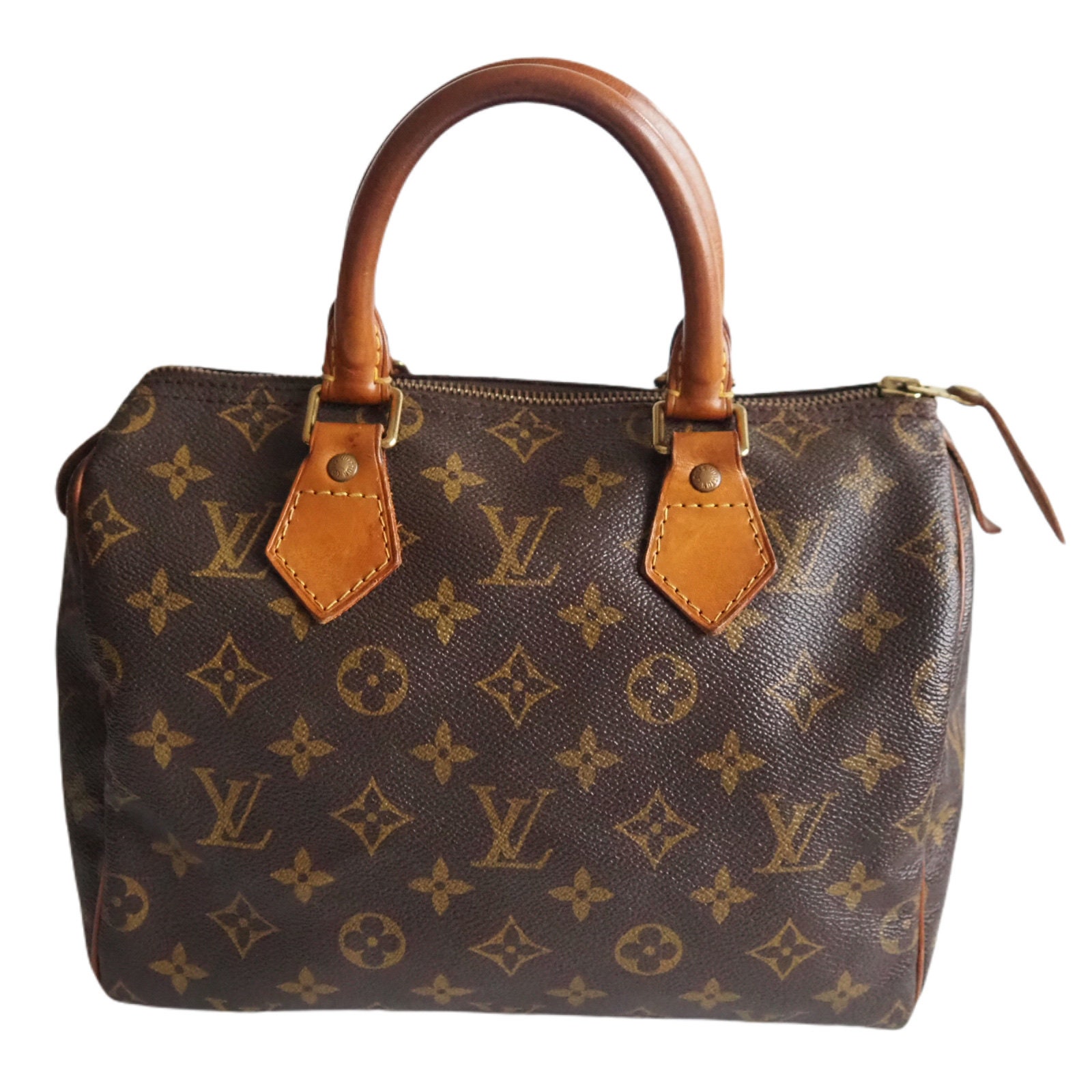 Auth Louis Vuitton Monogram Speedy 25 Hand Bag Boston Bag M41528 Used