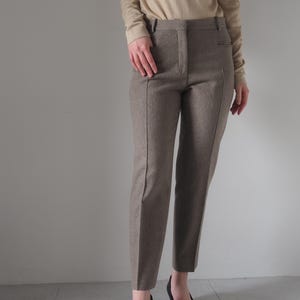 CELINE by Phoebe Philo Slacks Size 36 Ivory Vintage Authentic