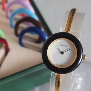 GUCCI Accessories Change Bezel 12 colors Bangle watch Wristwatch Gold