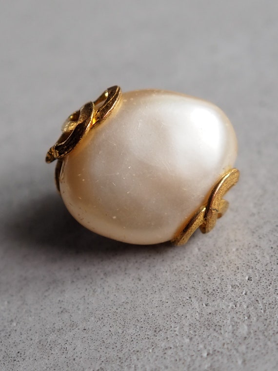 CHANEL Vintage Earrings Coco Mark Pearl Gold Plated Authentic -  Denmark