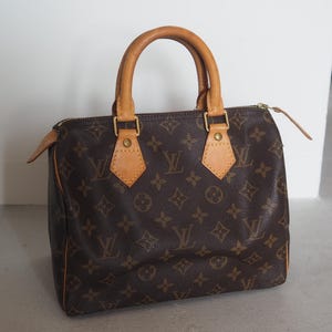 Bolsa de mão Louis Vuitton Speedy 25 Monogram Boston M41528 Bolsa vintage autêntica