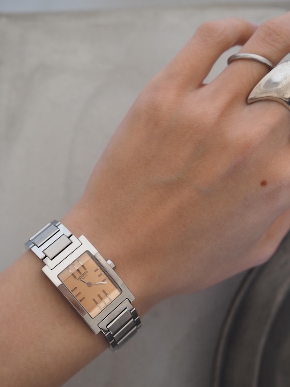 HERMES Tandem Watches Watch TA1.210 Silver Color Stainless Steel