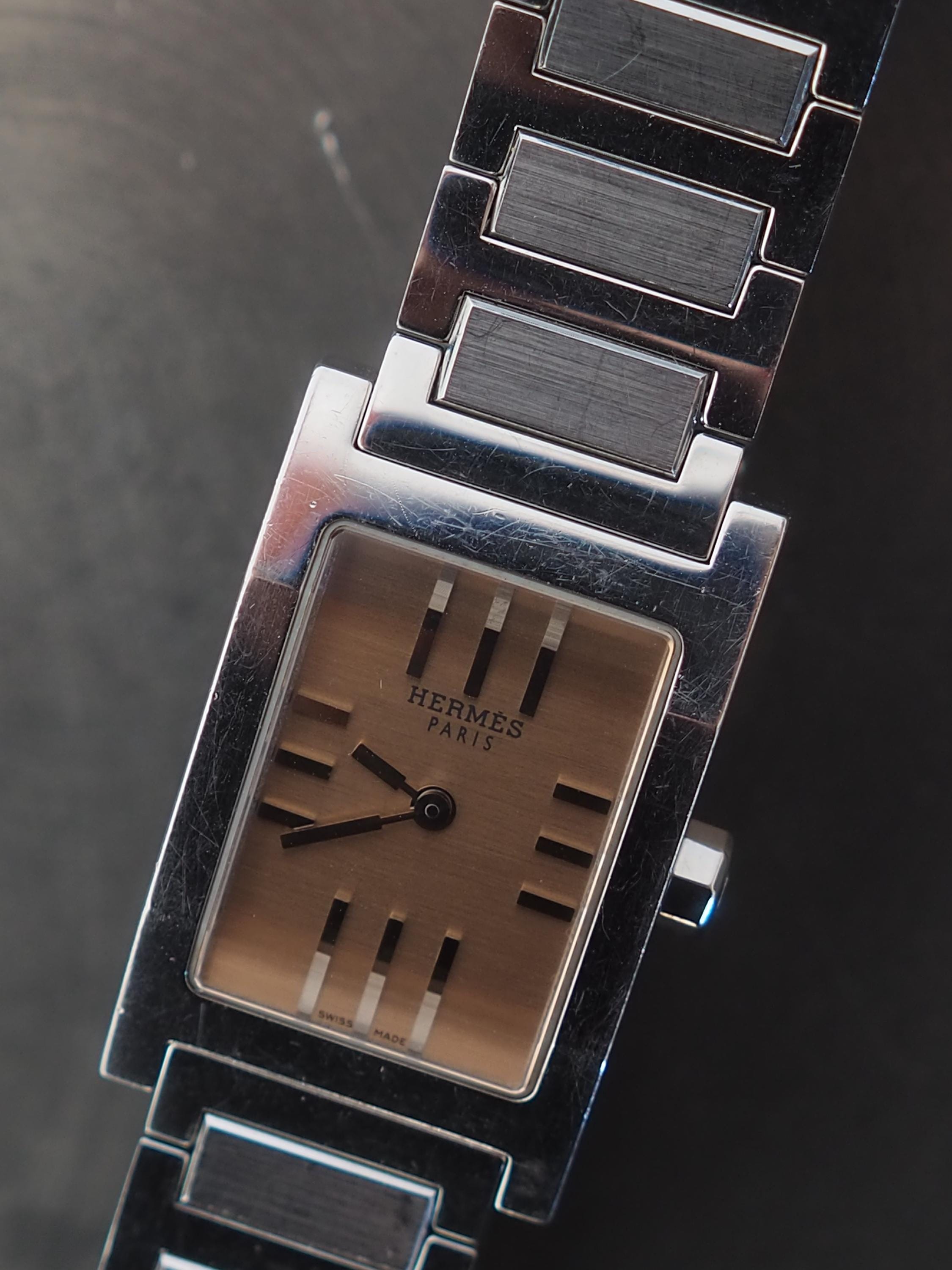 HERMES Tandem Watches Watch TA1.210 Silver Color Stainless Steel