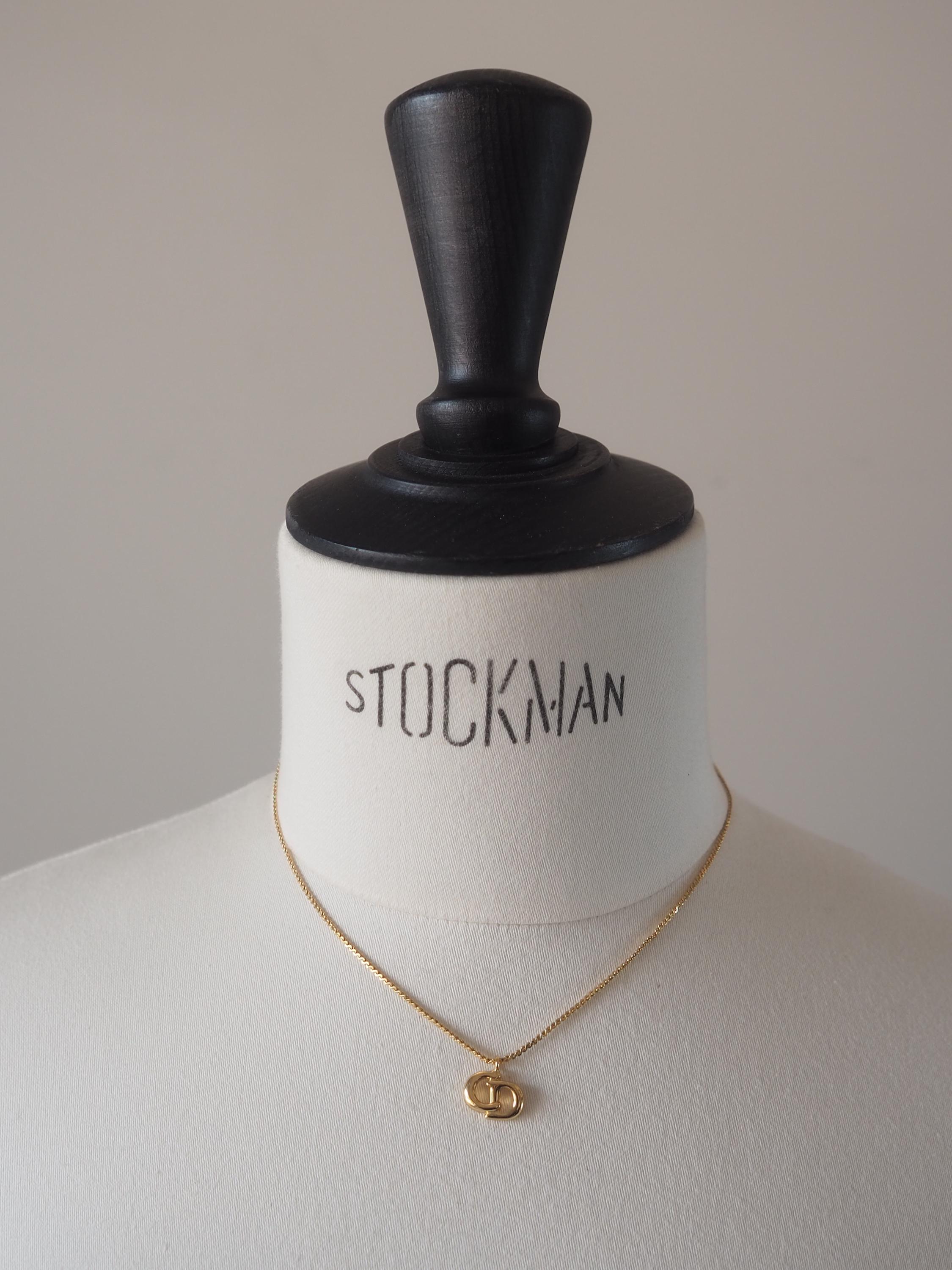 Christian Dior Necklace CD Logo Vintage Metal Gold Authentic - Etsy