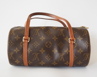 LOUIS VUITTON Monogram Papillon 26 Hand Bag Vintage Authentic 