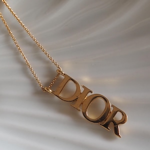 クリスチャン・ディオール ネックレス CDロゴ ヴィンテージ メタル