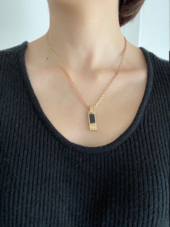 Christian Dior Necklace CD Logo Choker 