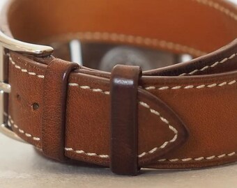 HERMES Cape Cod Watch Double Tour Silver Brown Vintage Authentic