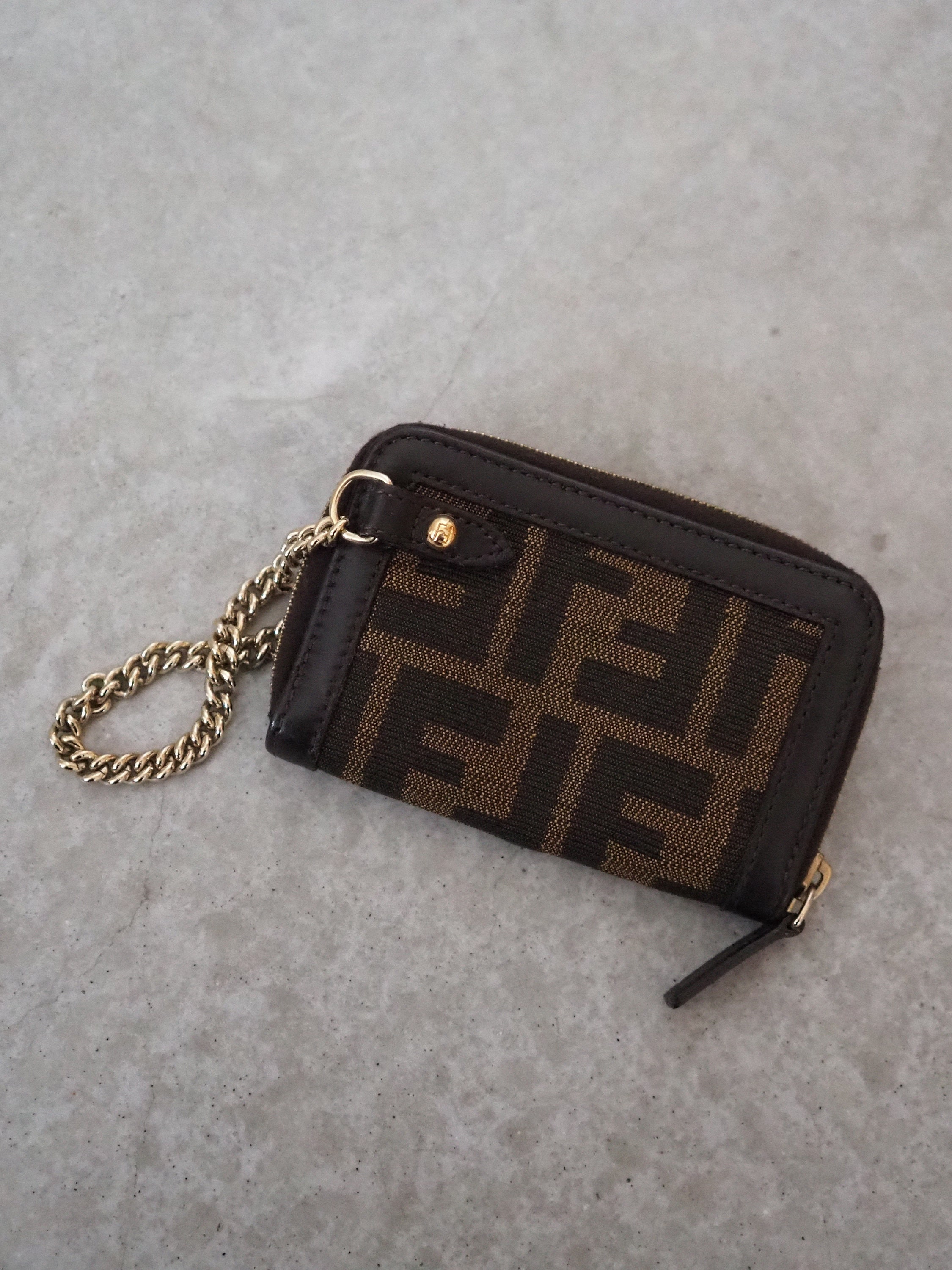 Brown Fendi Zucca Coin Pouch, AmaflightschoolShops Revival