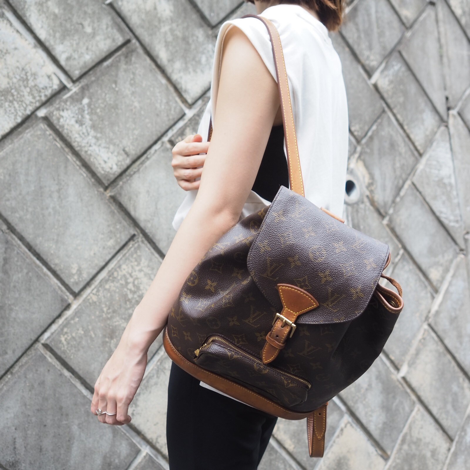 Louis Vuitton Vintage - Monogram Mini Montsouris Backpack - Brown - Canvas  and Leather Backpack - Luxury High Quality - Avvenice