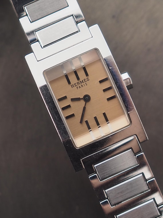 HERMES タンデム TA1.810 シルバー クォーツ 腕時計 ニポポ HERMES Tandem Watches Watch TA1.210 Silver Color Stainless Steel