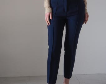 Celine by Phoebe Philo ハイウエスト ネイビー パンツ ネイビー