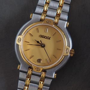 GUCCI Watch Wristwatch GG Gold Silver Stainless steel Ladies Old Vintage Authentic