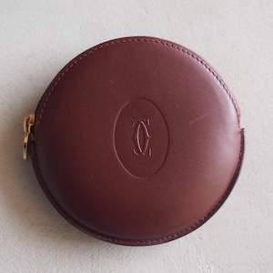 Monedero Cartier Must-Line de piel burdeos vintage auténtico
