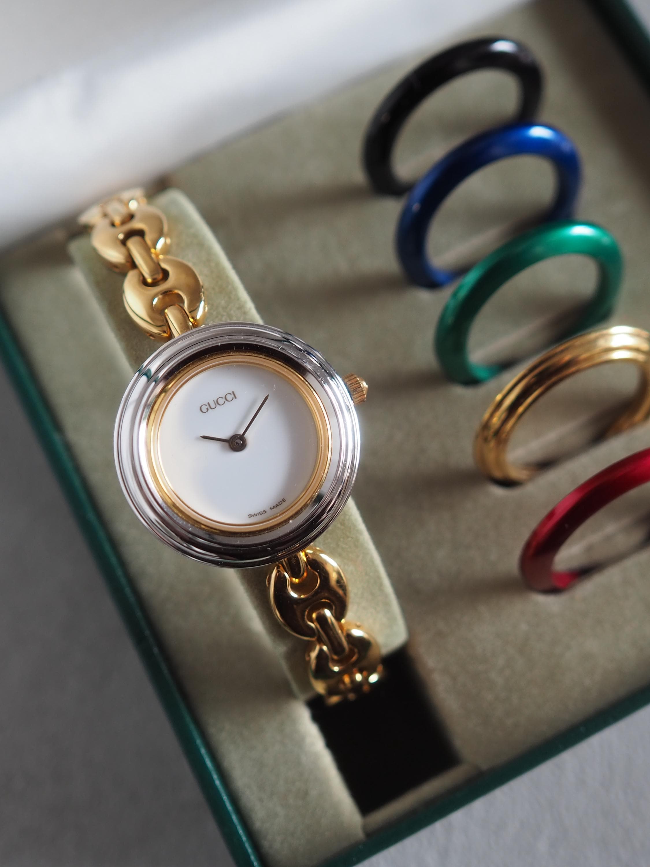 時計 Authentic Bangle Gucci watch Gucci wristwatch 2700L gold bangle Vintage working goods | eBay