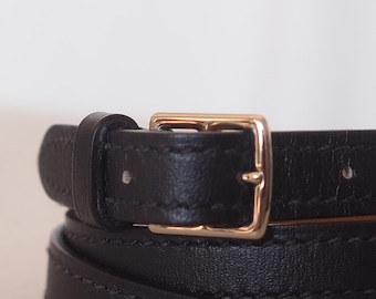 HERMÈS エトリヴィエール ブレスレット ブラック レザー シルバー
