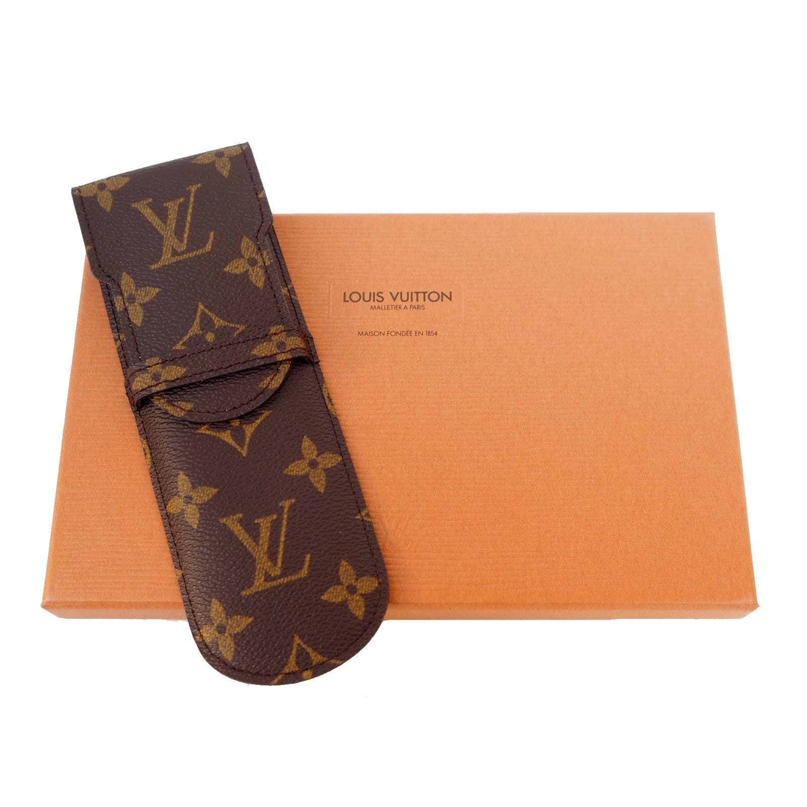 Louis Vuitton Monogram Canvas Folding Jewelry Roll Case Brown