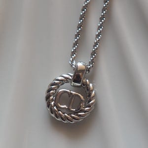 クリスチャン・ディオール ネックレス CDロゴ ヴィンテージ メタル