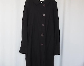 CHANEL Coco Buttons 2-way kraag jas zwart vintage authentiek