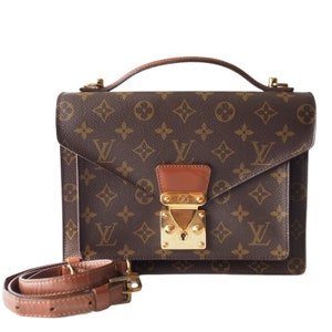 Authentic Louis Vuitton Monogram Monceau 2Way Shoulder Hand Bag