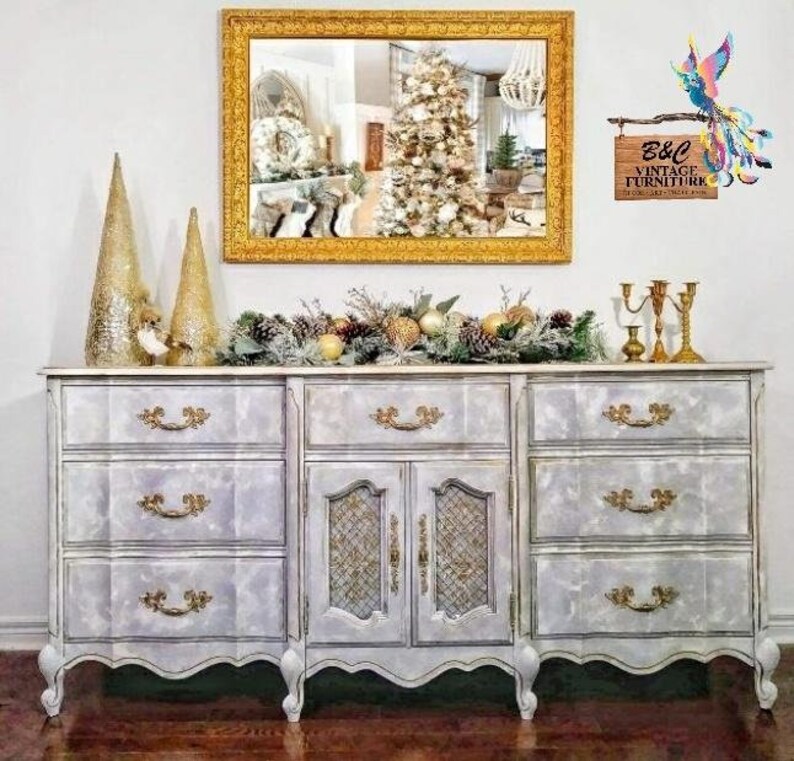 Painted Furniture Vintage Sideboard Buffet Entryway Image 0