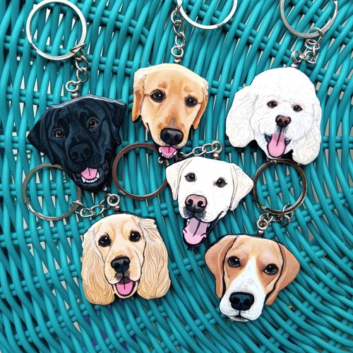 Custom Pet Keychain & Portrait Etsy