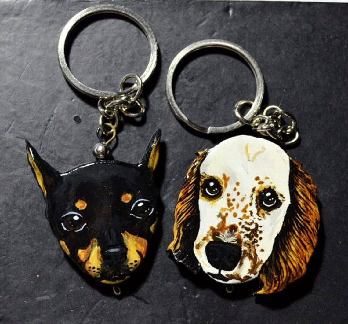 Custom Pet Keychain & Portrait Etsy