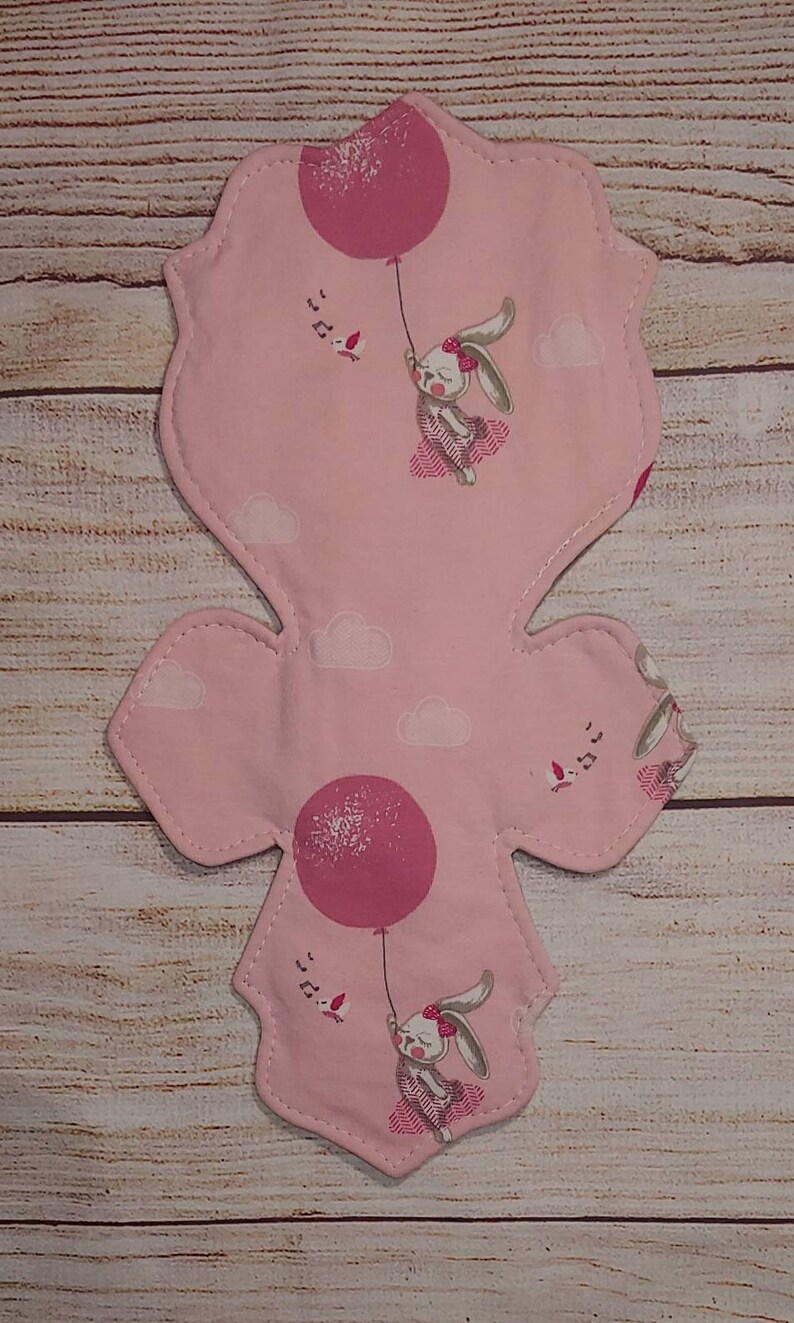 balloon bunny easter 12 Moderate reusable cloth menstrual or incontinence pad All Fluffed Up Crown /& Ellie