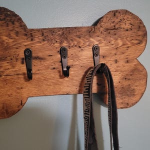 Dog Leash Hanger, Wood Dog Leash Holder, Dog Leash Hanger, Dog Leash Wall Hanger
