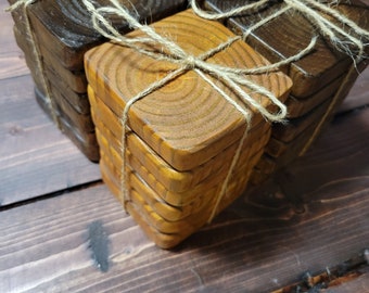 Rustic Wood Coasters Decor Handmade Farm Decor