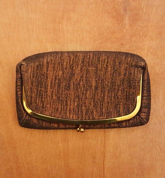 bronze evening clutch